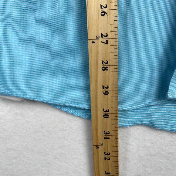 Michael Kors Men's Size 14.5 Blue Non Iron Long Sleeve Button Down‎ Dress Shirt - Picture 5 of 10